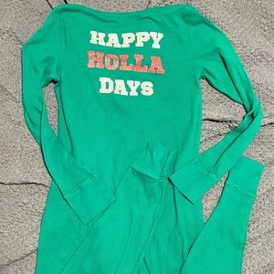Joe Boxer Christmas onesie Happy Holla Days